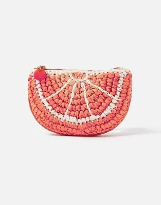 Accessorize Embellished Orange Slice Purse Pouch Wallet Make Up • £17