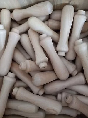 $11.99 • Buy Lot Of 5 Wooden File Handles 4-1/4  Long X 1  Diam. W/ 3/16  Hole