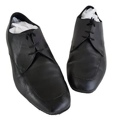 Capezio Ballroom Dance Shoes Men's 13W Ben BR116 Black Leather Oxford Cuban Heel • $53.43