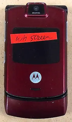 Motorola RAZR V3m - Red And Black ( CDMA ) Cellular Flip Phone • $5.09