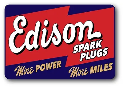 Edison Champion Spark Plug Vintage Hot Rod Sticker Decal Speed Shop Racing   • $3.99