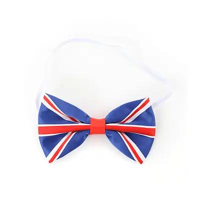 Union Jack Mens Bow Tie Fancy Dress Great Britain King's Coronation Party Ve Day • £3.99