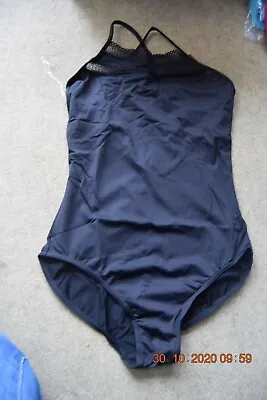 £15 • Buy Black Bloch/Mirella Lace Trim High Neck Camisole Leotard -Size Large M2101LM