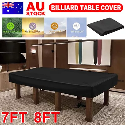 Outdoor Pool Snooker Billiard Table Cover Polyester Waterproof Dust Cap 7/8FT • $19.95