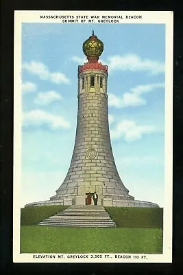 Massachusetts MA Postcard Mt. Greylock State War Memorial Beacon Vintage  • $3.49