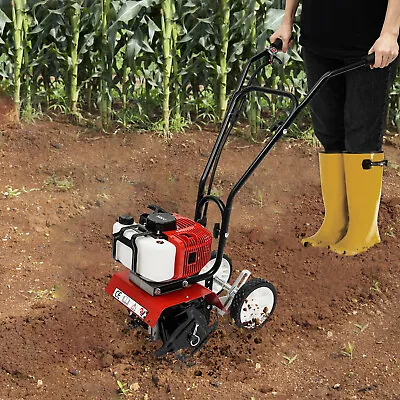 2 Stroke Mini Tiller Cultivator Gas Rototiller Gas Power Rototiller Garden 52CC • $160