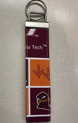 VT Fabric Keychain Virginia Tech Hokies Handmade “New” Sturdy • $7