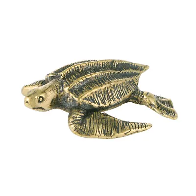 $9.99 • Buy Carved Pure Copper Sea Turtle Antique Decorative Handicraft Collection Ornament