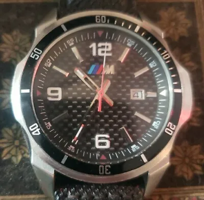 BMW Motorsport Carbon Face Watch PARTS OR REPAIR • $80