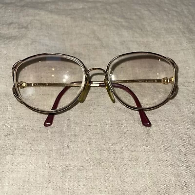 Vintage 1980’s Christian Dior Glasses Austria 2712 Metal Frames W Purple Accents • $65