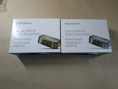 Lot Of 2 Insignia Digital AM/FM Alarm Clock Radios NS-CCLOPP3-C  • $15