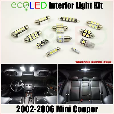 $12.99 • Buy Fits 2002-2006 Mini Cooper WHITE Interior LED Light Replacement Package Kit 7 PC