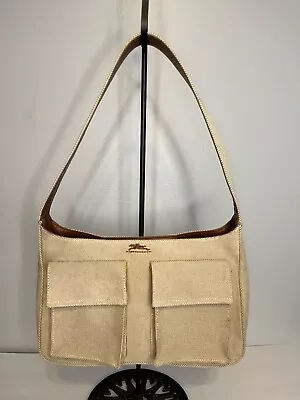 Longchamp Beige Woven Shoulder Handbag • $50