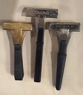 3 Vintage Razors Schick Injector Eversharp Hydromagic Used • $24.99