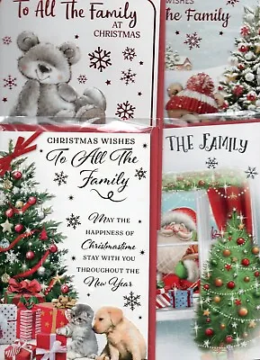 To All The Family Christmas Card Traditional And Cute Designs Size 20cm X 14cm • £1.79