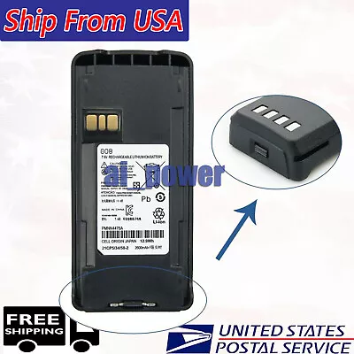 PMNN4476 PMNN4081 2600mAh Battery For Motorola CP185 EP350 P145 P165 CP100d US • $26.55