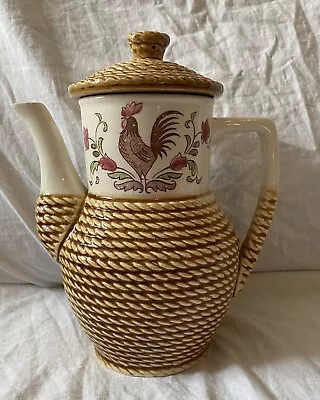 Chicken Pitcher With Lid Vintage Japan ~7.5inch Numbered Basket Weave Design • $18.99