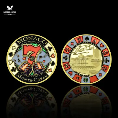 NEW Casino Monaco Good Luck Chip Challenge Coin Committed Metal Poker Chip Coin • $3.50
