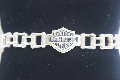 Harley-Davidson Motorcycle Chain Link Men's Bracelet ~ 925 Silver ~ 61.1 Grams • $111.99