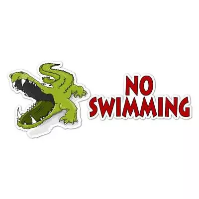 No Swimming Alligator Sticker • $3.44