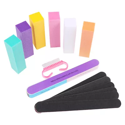 14pcs Nail Files And Buffer Brush Manicure Tools Buffer Block Nail Accessories • £9.45