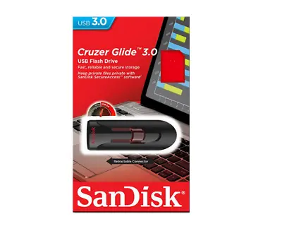 £8.99 • Buy 128GB SanDisk Cruzer Glide USB 3.0 Flash Drive Memory Stick