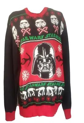 $20.10 • Buy Ugly Christmas Sweater Black Star Wars Darth Vader Size XL Unisex Pullover