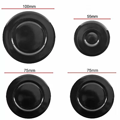 4X Universal  Of Cooker Oven Gas Hob Burner  Caps Crown Black Small Medium Large • £10.55