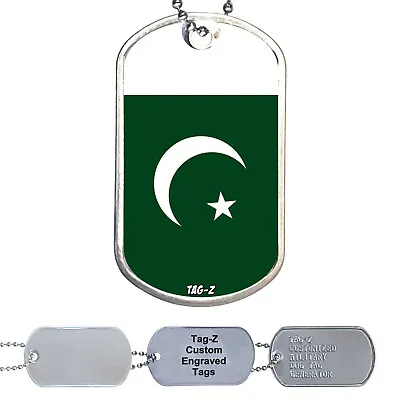 Pakistan Flag Military Dog Tag Necklace - Customized • $9