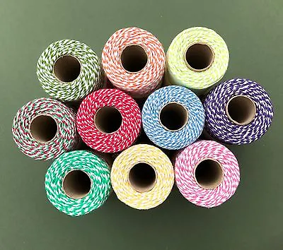 3m Length Bakers Twine Assorted Colours Packaging String Eco Friendly Christmas • £1.35