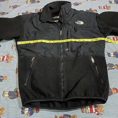 $45 • Buy Vintage 90s The North Face Denali Black Full Zip Fleece Nylon Jacket MEDIUM USA
