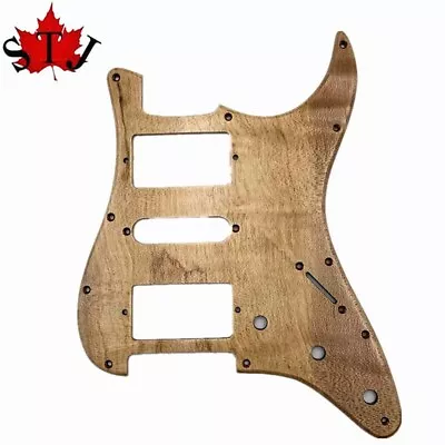 Clear Carved Maple Wood STRAT Style HSH GUITAR Pickguard 11 Holes • $12.99