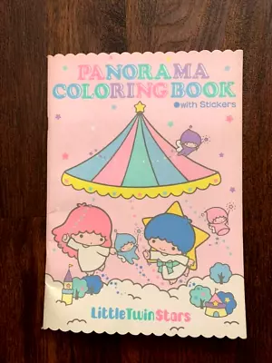 $24.99 • Buy 1984 Sanrio LITTLE TWIN STARS  Panorama Coloring Book  With Stickers Vintage