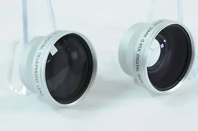 Merkury Optics 30mm 2.0x Telephoto & 0.45x Wide Conversion Lenses #G491 • $13.70