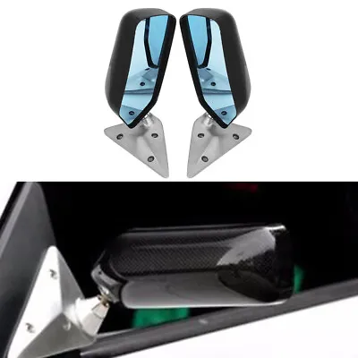 F1 Style Carbon Fiber Blue Mirror Metal Bracket Side Mirror For Universal 2 Pcs • $105.98