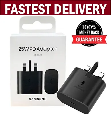 £2.99 • Buy 25W Super Fast Type C Charger Plug & Cable Samsung Galaxy S20 S21 S22 5G A52