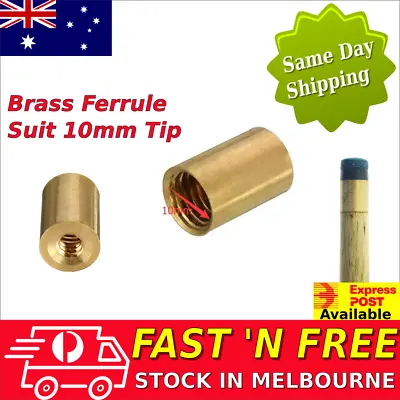 Replacement Ferrule For Pool Snooker Cue Tip 10mm Brass Metal • $16.87