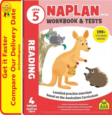 Year 5 NAPLAN-Style READING Workbook & Tests By Hinkler NEW • $16.95