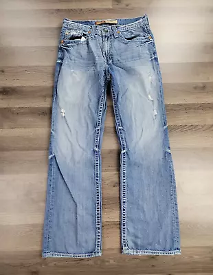 Big Star Jeans Size 34x31 Blue Pioneer Boot Cut Cotton Blend Western Cowboy Mens • $29.95