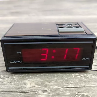  Vintage 70's LCD Digital Alarm Clock Cosmo Time E529B Tested • $16.95