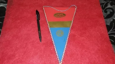 Vintage Jawa Motorcycle Czechoslovakia Pennant Flag • $19.99