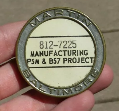 WW2 Glenn Martin AVIATION CORP Employee Identification Badge B-29 • $269.99