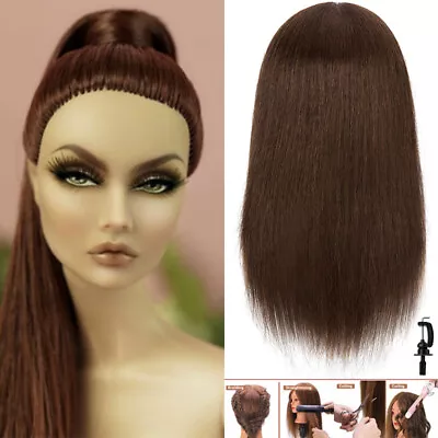 18in Cosmetology Mannequin Head Human Hair Hairdressing Training Model Doll Lady • $45.95