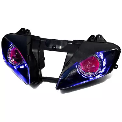 Headlight Kit For Yamaha YZF R6 2006-2007 Blue Angel Eyes+Red Demon Eyes LED • $410