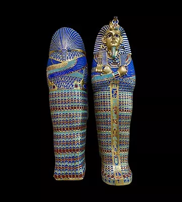 Tutankhamun's Unique Sarcophagus Is A Mixture Of Brilliant Colors And Gold Leaf. • £2383.43