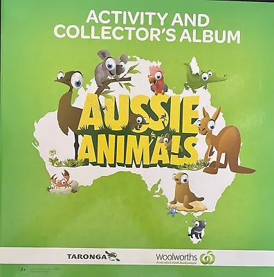 Woolworths Aussie Animals Activity Collector Card Complete Set Green - No Marks • $50