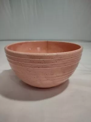 McCoy Ringware Beehive Mixing Bowl 7  Vintage Pink / Peach Stoneware Speckled • $7