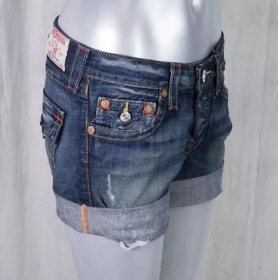 True Religion Jeans Women's JAYDE Boyfriend Fit OM Shorts Granite WJAM05OM • $189.99