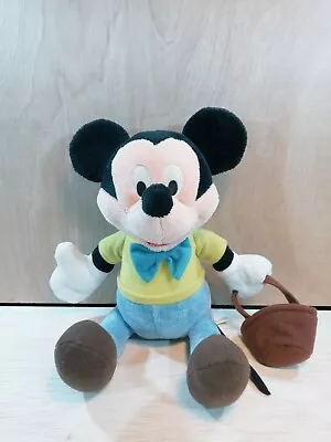 Disney Mickey Mouse Yellow & Blue Outfit Blue Bow Tie Holding Basket Plush - 11  • $7.97