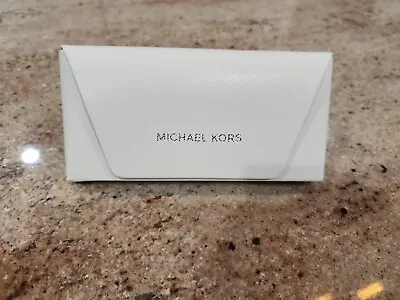 New MICHAEL KORS White Leather Hard Glasses Case • $11